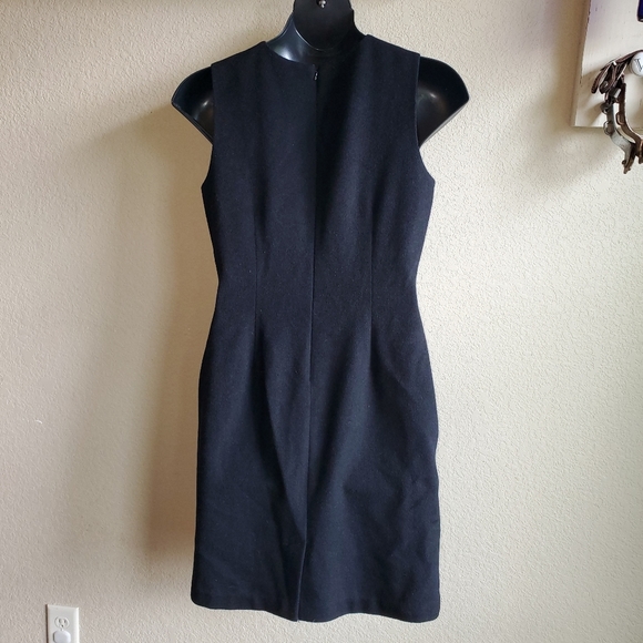 J. McLaughlin wool cashmere dress, black with Houndstooth, size 12, business - Picture 5 of 5